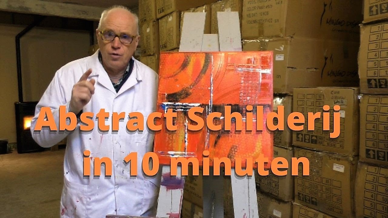 Abstract schilderij maken in 10 minuten
