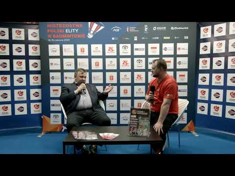 IMP Elity 2023 - Studio - Marek Krajewski - Prezes PZBad - Polski Badminton