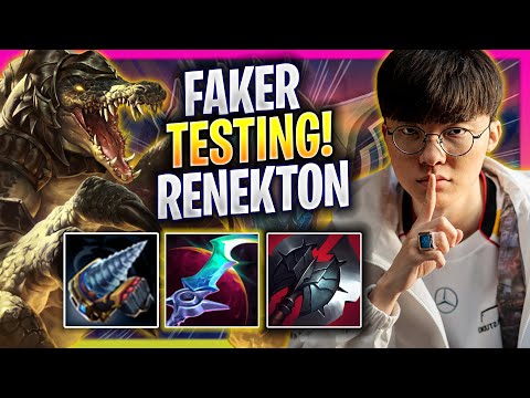 FAKER TESTING RENEKTON TOP IN KOREA SOLOQ! - T1 Faker Plays Renekton TOP vs Jax! | Season 2025