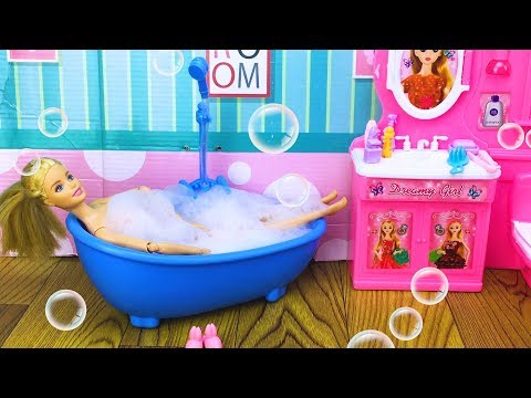 Barbie Sick Day Morning Routine in Dream House - Fun Toys for Kids
