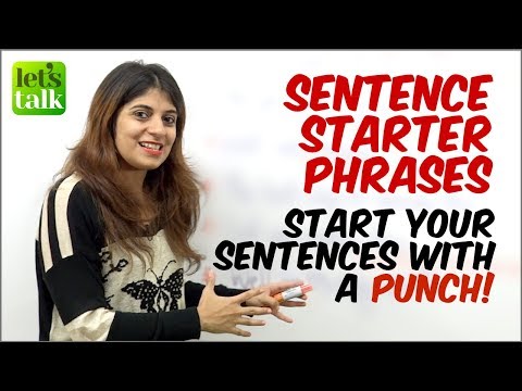 Learn English Sentence Starter Phrases - Learn English with Niharika | English Conversation Lesson