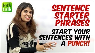 Learn English Sentence Starter Phrases - Learn English with Niharika | English Conversation Lesson