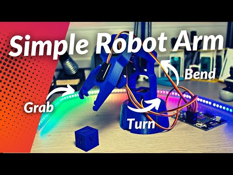 YouTube Thumbnail for Simple Robot Arm you can build yourself