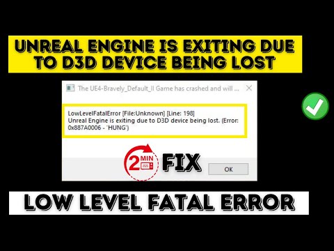 UE4 Game has crashed Low Level Fatal Error 0x887A006 Hung