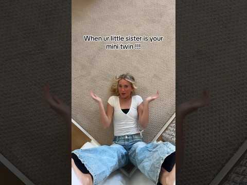 When ur little sister is your mini twin!!!!! 😂💗 #16kids #bigfamily #notenoughnelsons #sisters