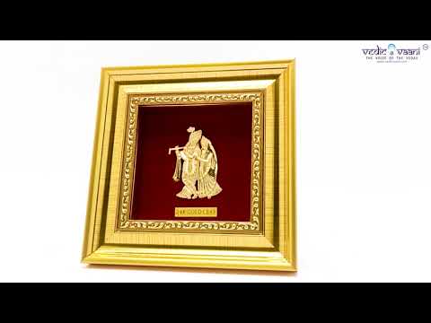 Radha Krishna Frame in 24K Pure Swiss Gold Touch video