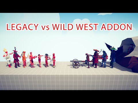 LEGACY TEAM vs WILD WEST ADDON TEAM - Totally Accurate Battle Simulator TABS