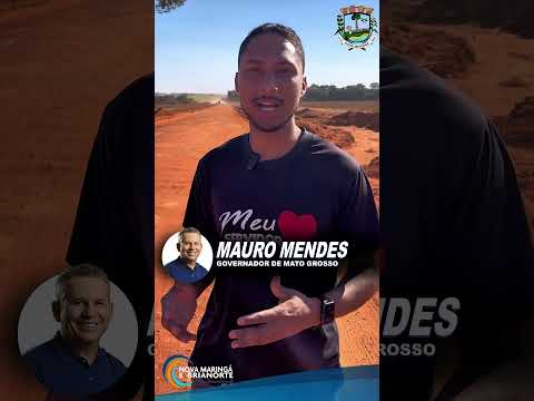 Nossa tão sonhada obras asfáltica que liga o Município de Nova Maringá ao Distrito de Brianorte.