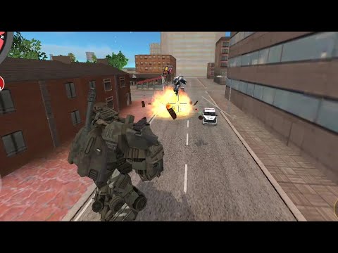 Rope Hero:Vice Town - Robot Transformer to Tank 5 star wanted Level - Android Gameplay | Gamerdude |