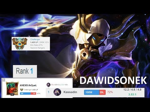 Dawidsonek Kassadin gameplay - Rank 1 Challenger 1425 LP