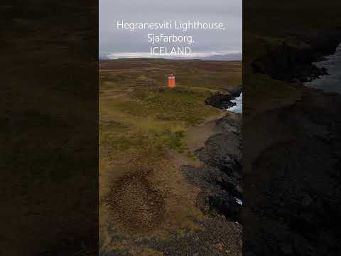 Hegranesviti Lighthouse, Sjafarborg, Iceland. #icelandlighthouse #djidrone #hindsightaerial #drone