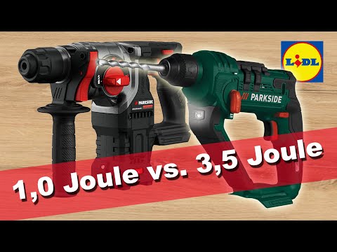 Parkside PABH20 Li Akku-Bohrhammer 1,0 Joule  vs. 3,5 Joule Parkside PKHAP 20-Li A1