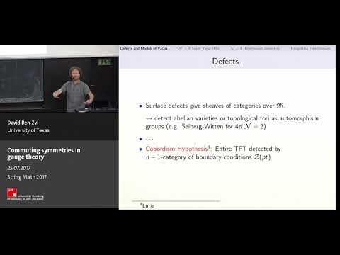 David Ben-Zvi - Commuting symmetries in gauge theory