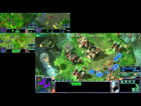 Epic SC2 Noob FFA - mass fails & nukes - ShLiNgStAr as Terran - Shling StarCraft Ep5