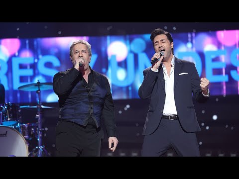 Agustín Jiménez y Raul Pérez son Sergio Dalma y David Bustamante en 'Dos hombres y un destino'- TCMS