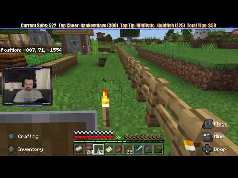 Minecraft 'Chill Stream' May 27, 2019 pt2   Torch Bearer and Hole Filler