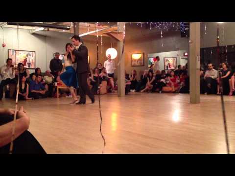 Raphaël Baron and Cigdem Tanik performing at Providence Tango New Year's eve 2012 002