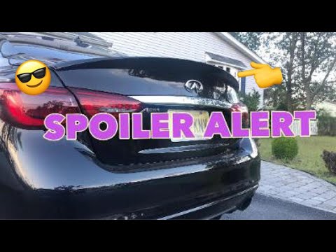 INFINITI Q50 Q60 TRUNK LID SPOILER WING INSTALLATION: How to install a rear trunk lid spoiler