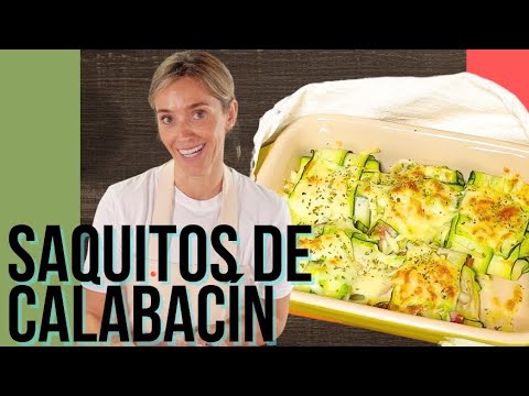 Receta de saquitos de calabacín con jamón y queso, facil y delicioso