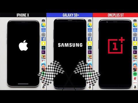 Galaxy S9+ vs. iPhone X vs. OnePlus 5T Speed Test
