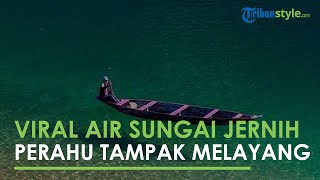 Viral Keindahan Sungai Umngot di India yang Sangat Jernih, Perahu Tampak seperti Melayang di Udara