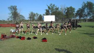 Manor Mustang Cheerleaders at the Good Luck Grill, Manor Texas