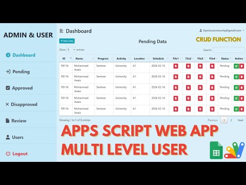 Multi Level Admin & User Web App Dashboard | Approval System | CRUD WEB APP | B7
