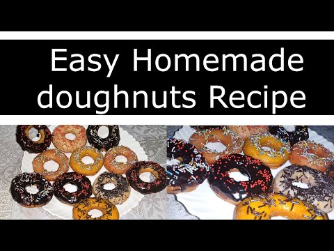 Donuts Recipe | Easy Homemade doughnuts-Chocolate Donuts Recipe | Cook With Nuzhat| Doughnuts Recipe
