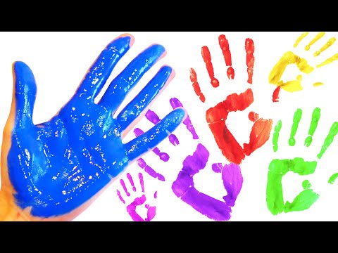 LEARN COLORS Colorful Palms and Hand Prints | Учим цвета. Разноцветные ладошки и отпечатки руки