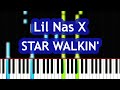 Lil Nas X - STAR WALKIN'  Piano Tutorial