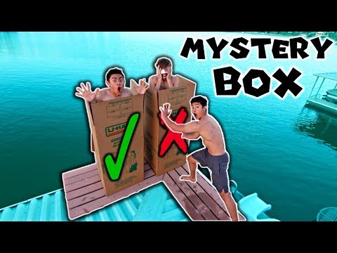 DONT Push The Wrong MYSTERY BOX OFF The 12 FOOT DOCK! (INTO WATER)