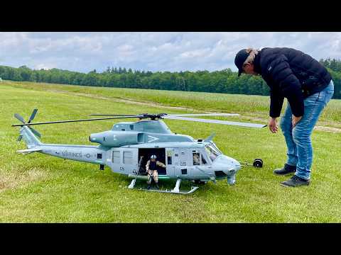 Stunning and very Beautiful XXL RC Bell UH-1Y VENOM super Scale Turbine Helicopter
