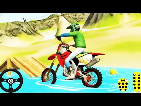 Motocross Beach Bike Stunt Racing Game - Extreme Bike Driving & Sandy Racing Game - Android Gameplay