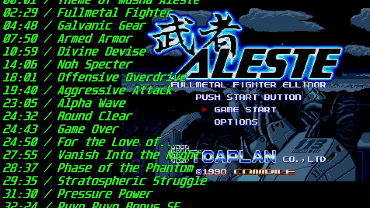 Genesis MUSHA Aleste Soundtrack