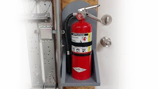DIY Wood Fire Extinguisher Wall Mount