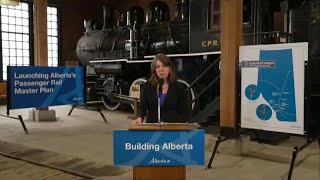 Alberta Premier Danielle Smith outlines vision for provincial passenger rail system – April 29, 2024