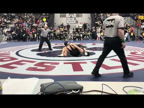 Southern’s Attila Vigilante scrambles for takedown in Region 7 144 pound final.