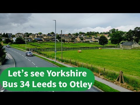 West Yorkshire views | Bus 34 Leeds to Otley | UK | September 2023