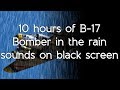 🎧 B-17 Bomber airplane in the rain sounds on high quality white noise ASMR black screen dark screen