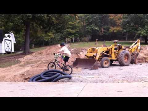 Riding my new bmx bike