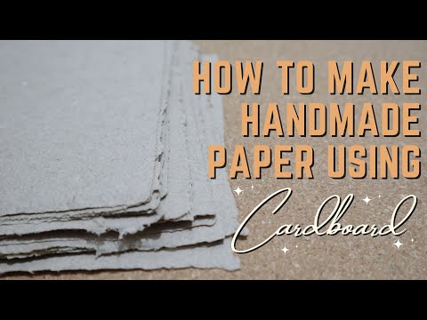 DIY | How to Make Handmade Kraft Paper from Cardboard - PAPER MAKING