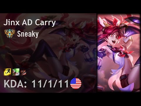 Jinx AD Carry vs Jhin - Sneaky - NA Challenger Patch 6.23