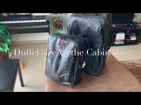 Samsonite Paradiver Light Duffle with wheels VS Samsonite Cabin bag - BLACK Nylon version