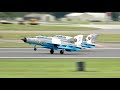2x MiG 21MF 75 Lancer C Romanian Air Force Departure At RAF Fairford RIAT 2019 AirShow