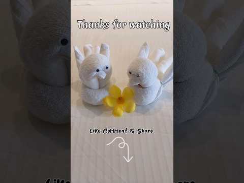 how to make love bird with towel | towel art design for kids. #mrgariya #beddecoration #towelart