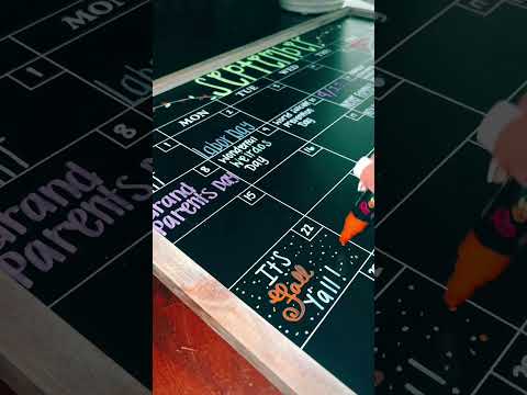 Boost Your September Routine With A Chalk Calendar System