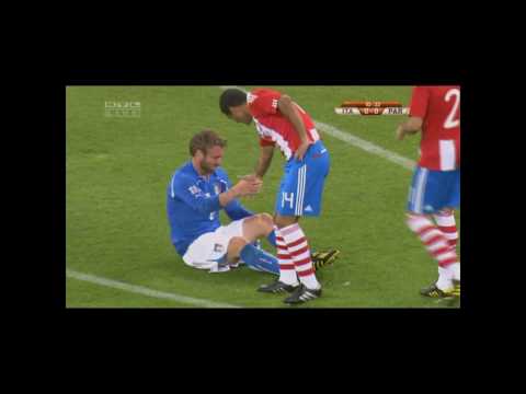 FIFA World Cup 2010 | fake faul derossi| [HD] Italin vs. paraguay