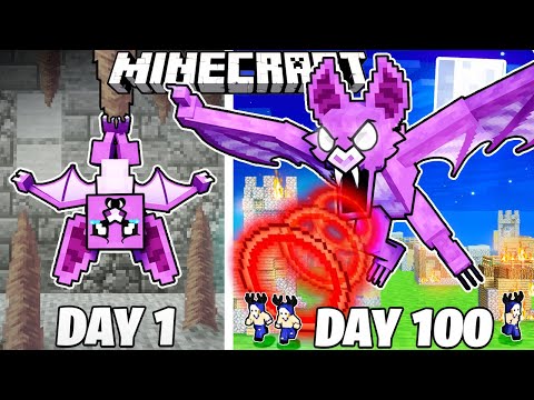 I Survived 100 Days as THE BAT in Minecraft!