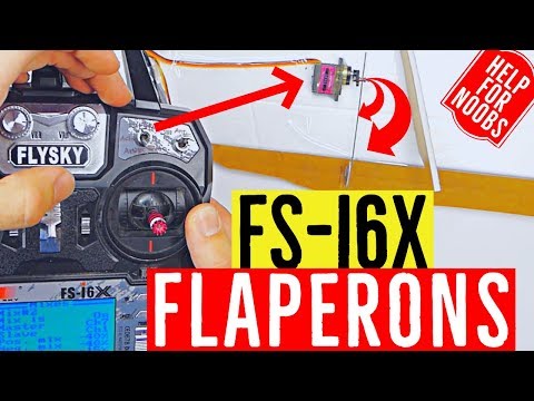 FlySky FS-i6X How to Setup Flaperons - 2-Position Flaperons mix with i6X and iA6B Rx Tutorial Guide