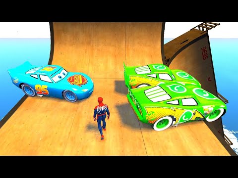 WhatsApp McQueen & Ocean Blue McQueen Vs Longest Ramp Jumping - GTA 4